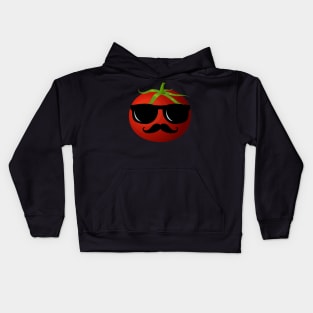 Cool Tomato with mustache Kids Hoodie